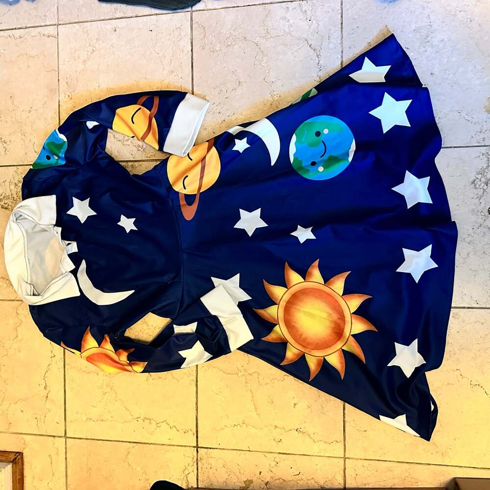 Ms. Frizzle Teacher Costume S/M Dress Magic School Bus Solar Planet Lizard Class - Picture 4 of 6